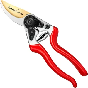 Heavy Duty Bypass Pruners Garden Shears Hand Tool Titanium Coated Carbon Steel